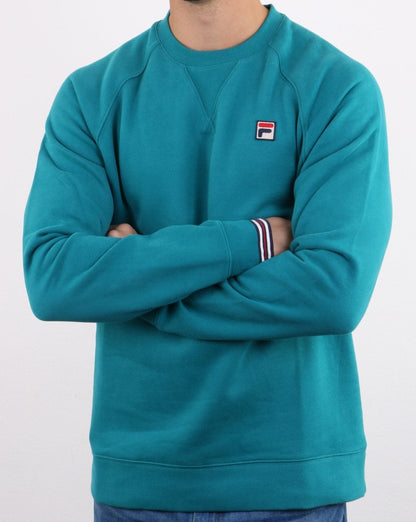 Fila Vintage Pozzi Crew Sweatshirt Harbour Blue