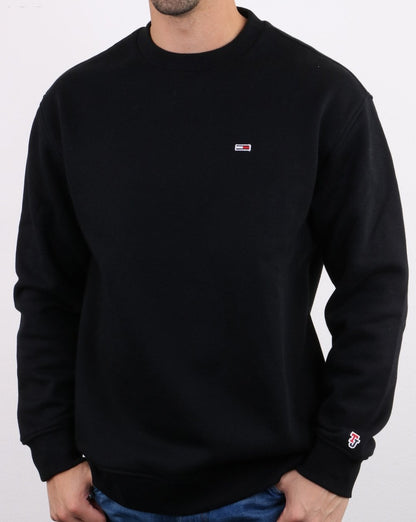 Tommy Hilfiger Klassisches Sweatshirt mit Rundhalsausschnitt Tommy Schwarz