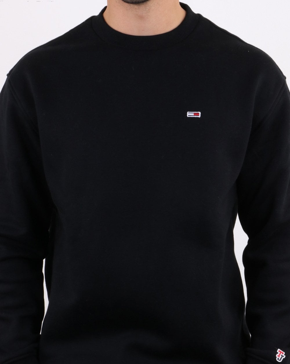 Tommy Hilfiger Klassisches Sweatshirt mit Rundhalsausschnitt Tommy Schwarz