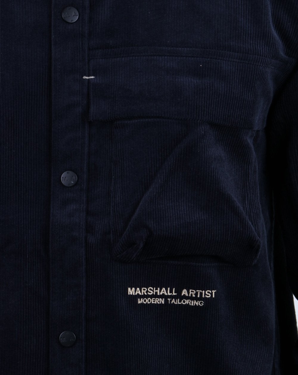 Marshall Artist Cordhemd Marineblau