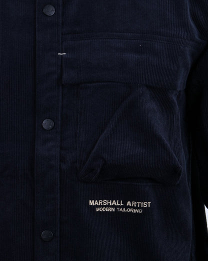 Marshall Artist Cordhemd Marineblau