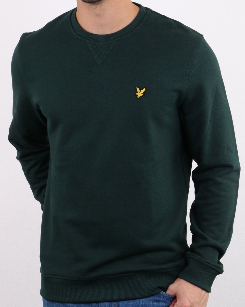 Lyle And Scott Sweatshirt mit Rundhalsausschnitt, Jadegrün