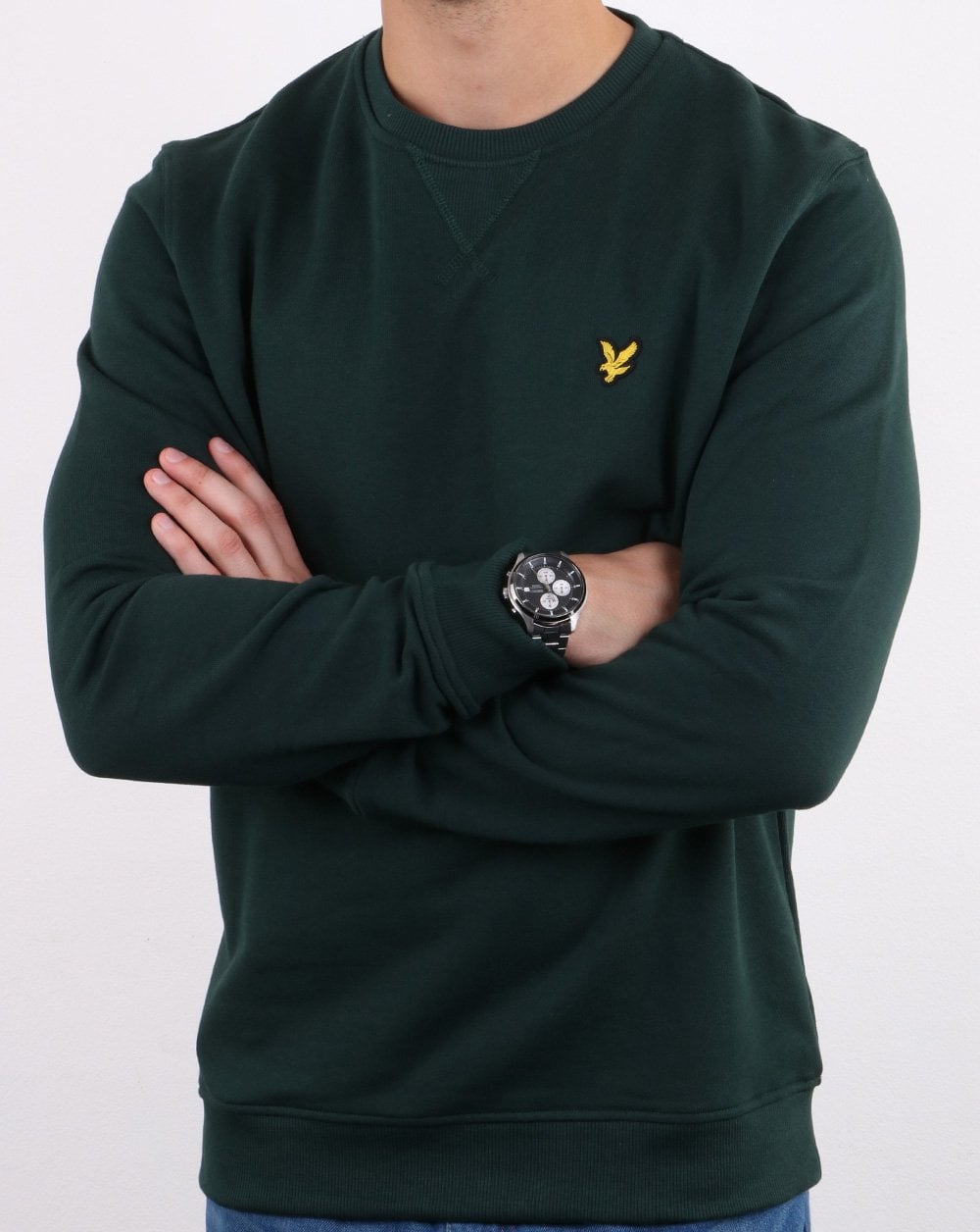 Lyle And Scott Sweatshirt mit Rundhalsausschnitt, Jadegrün