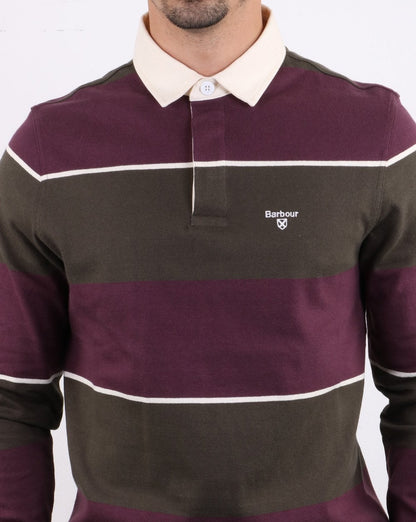 Barbour Lark Stripe Rugby Shirt Kastanienbraun / Grün