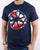 80s Casual Classics Lemon Waterfall T-shirt Navy