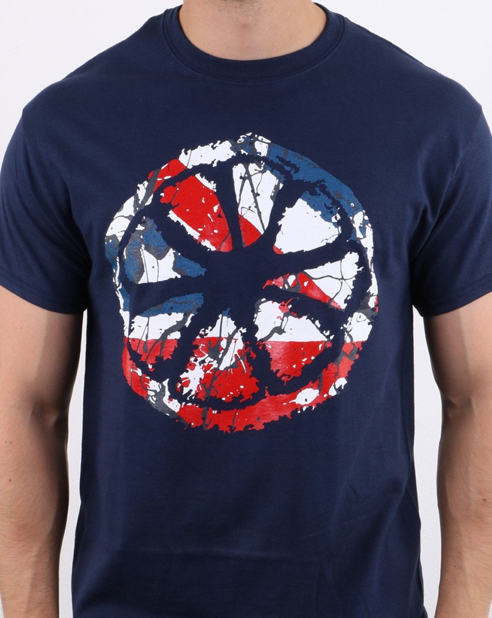 80er Casual Classics Zitronen-Wasserfall-T-Shirt Marineblau