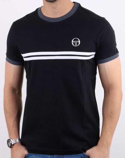 Sergio Tacchini Supermac T-Shirt Schwarz/Ebenholz