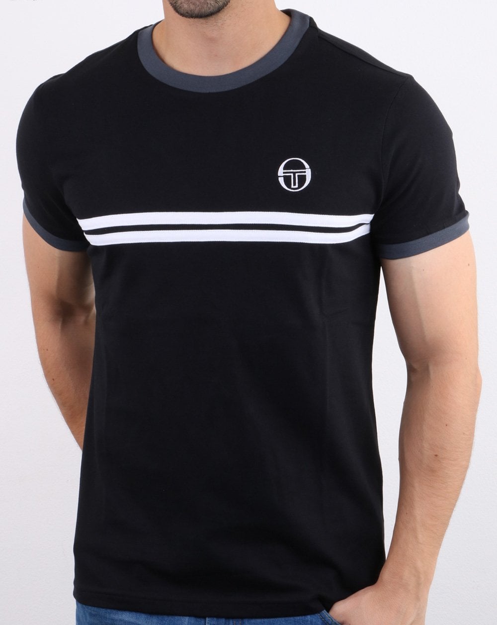 Sergio Tacchini Supermac T-Shirt Schwarz/Ebenholz