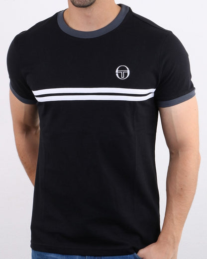 Sergio Tacchini Supermac T-Shirt Schwarz/Ebenholz