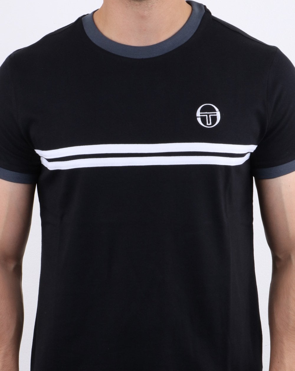 Sergio Tacchini Supermac T-Shirt Schwarz/Ebenholz