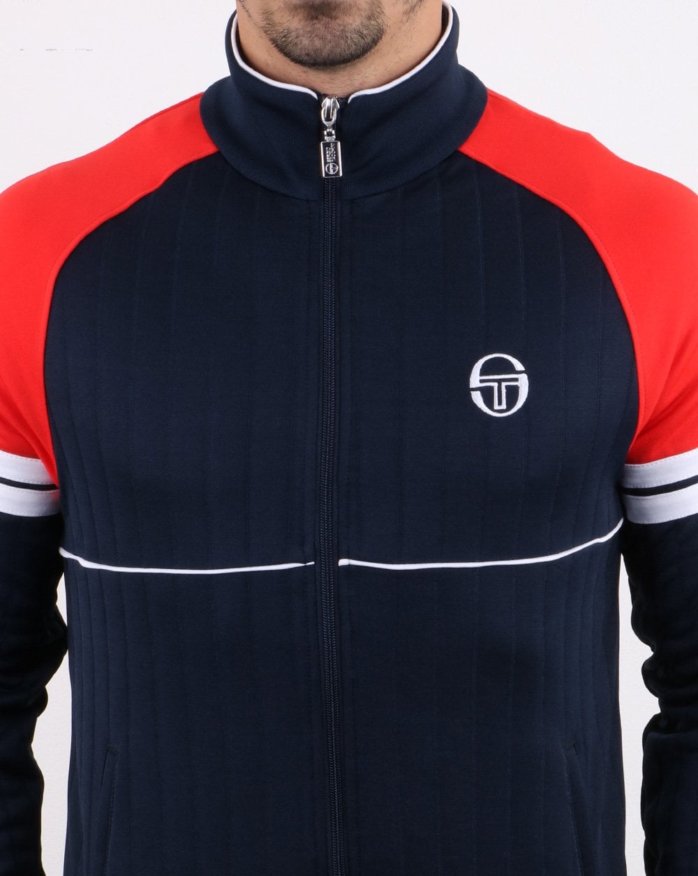 Sergio Tacchini Star Track Top Marineblau/Vintage-Rot