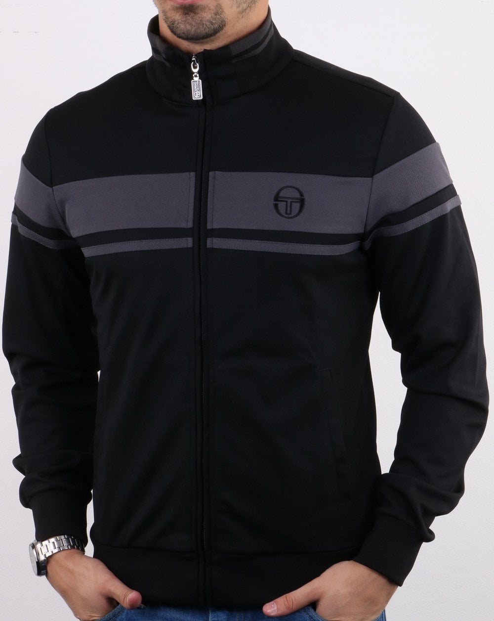 Sergio Tacchini Masters Trainingsjacke Schwarz/Grau