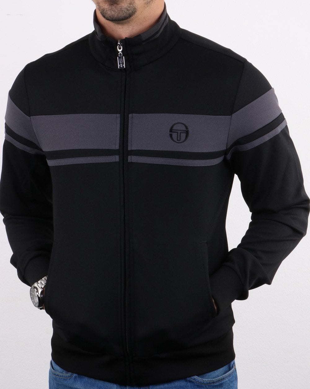 Sergio Tacchini Masters Track Top Black/Grey