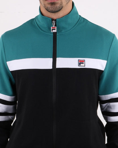 Fila Vintage Courto Trainingsjacke Schwarz/Harbour Blau/Weiß