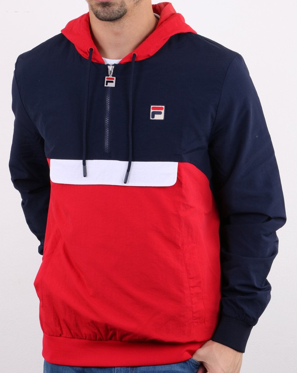 Fila Vintage Macker 1/2 Zip Jacket Navy/Red/White