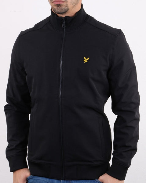 Lyle And Scott Softshell Funnel Neck Zip Through Sweatshirt True Black