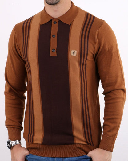 Gabicci Vintage Searle Poloshirt Honigbraun