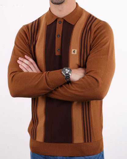 Gabicci Vintage Searle Poloshirt Honigbraun