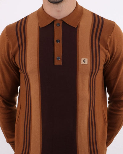 Gabicci Vintage Searle Poloshirt Honigbraun