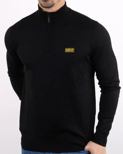 Barbour International Merino-Halbreißverschluss Schwarz