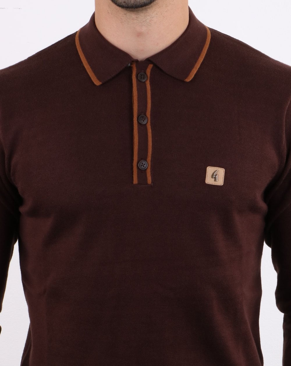 Gabicci Vintage Linekar Poloshirt Kakao