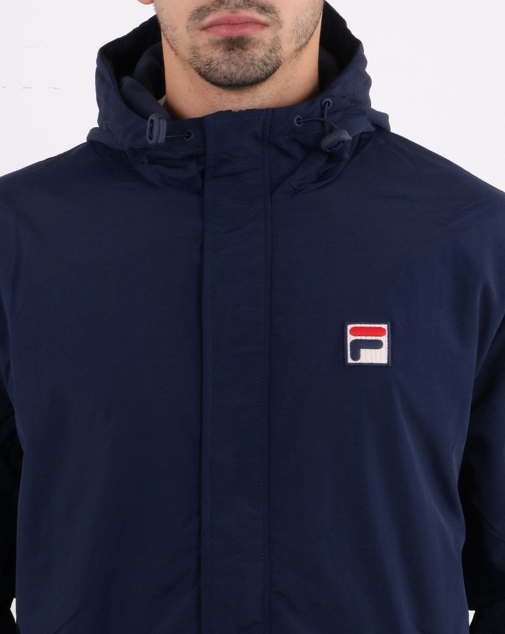 Fila – Gefütterte Vintage-Terrassenjacke in Marineblau