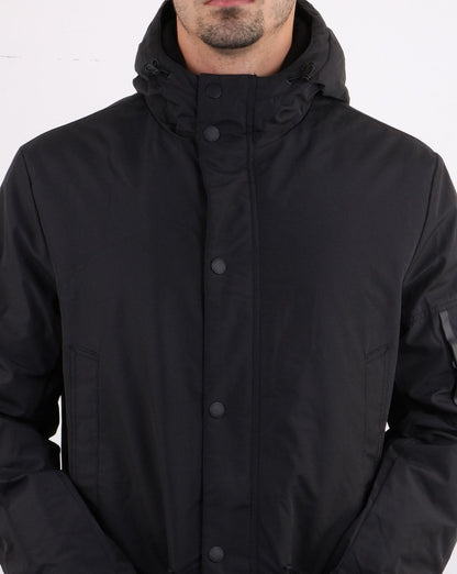 Lyle And Scott – Technischer Parka in echtem Schwarz