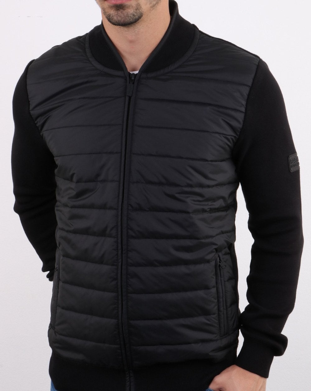 Barbour International Baffle Reißverschlussjacke Schwarz