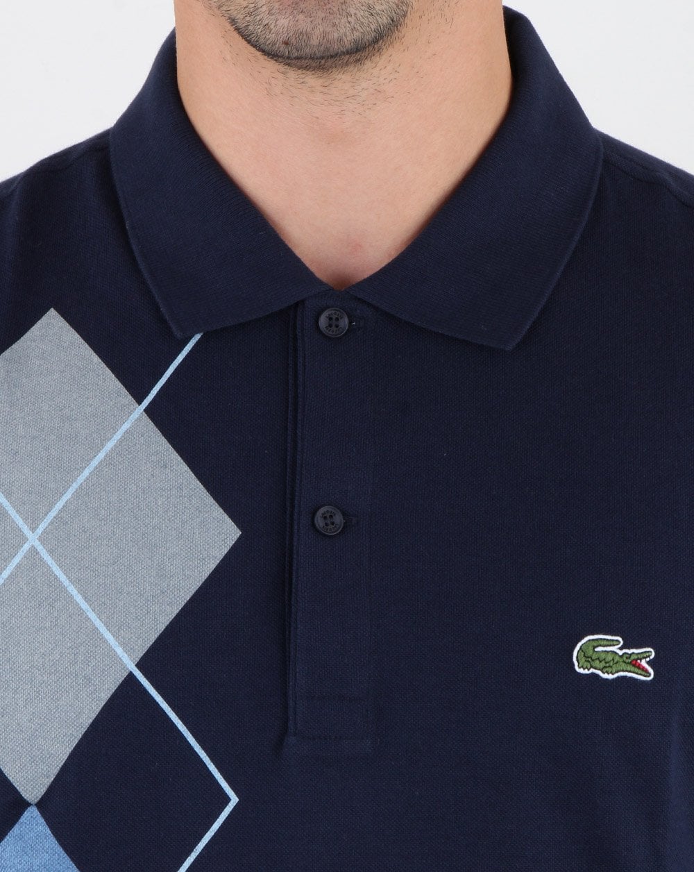 Lacoste Diamond Polo Shirt Navy