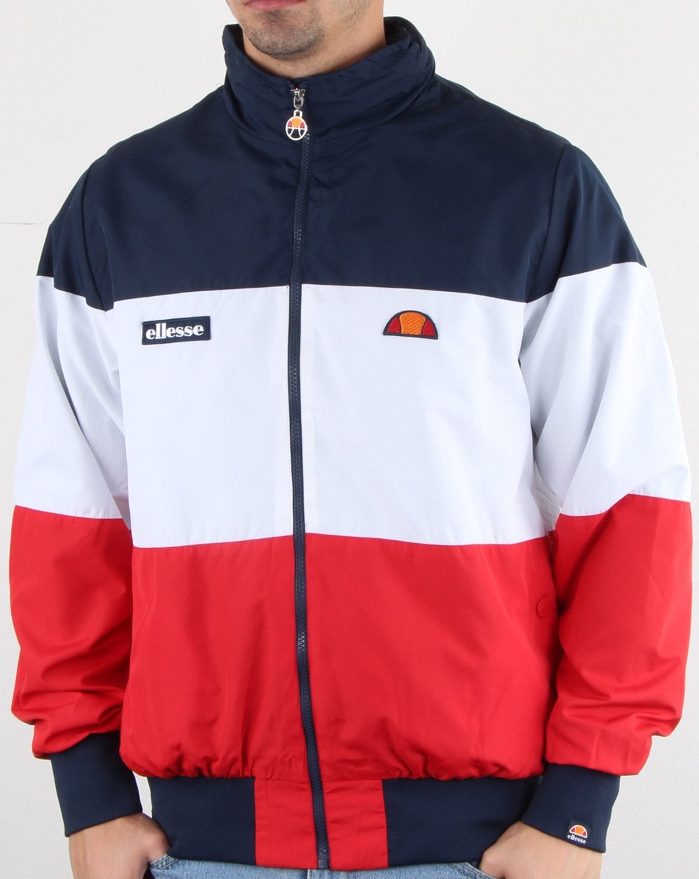 Ellesse Blockjacke Rot/Weiß/Marineblau