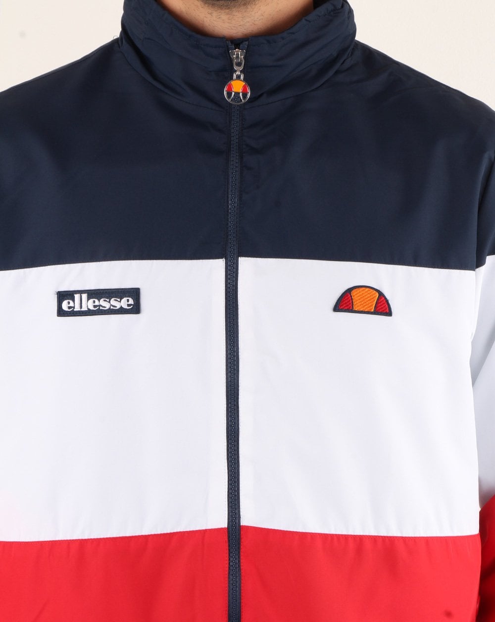 Ellesse Blockjacke Rot/Weiß/Marineblau