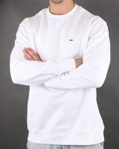 Tommy Hilfiger – Weißes Sweatshirt mit Rundhalsausschnitt