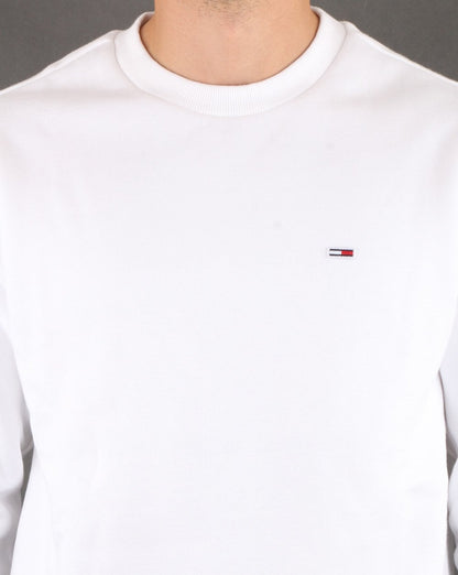 Tommy Hilfiger – Weißes Sweatshirt mit Rundhalsausschnitt