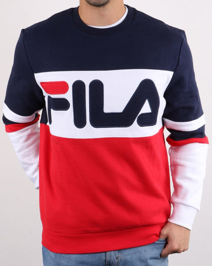 Fila Vintage Freddie Sweatshirt Rot/Marineblau/Weiß
