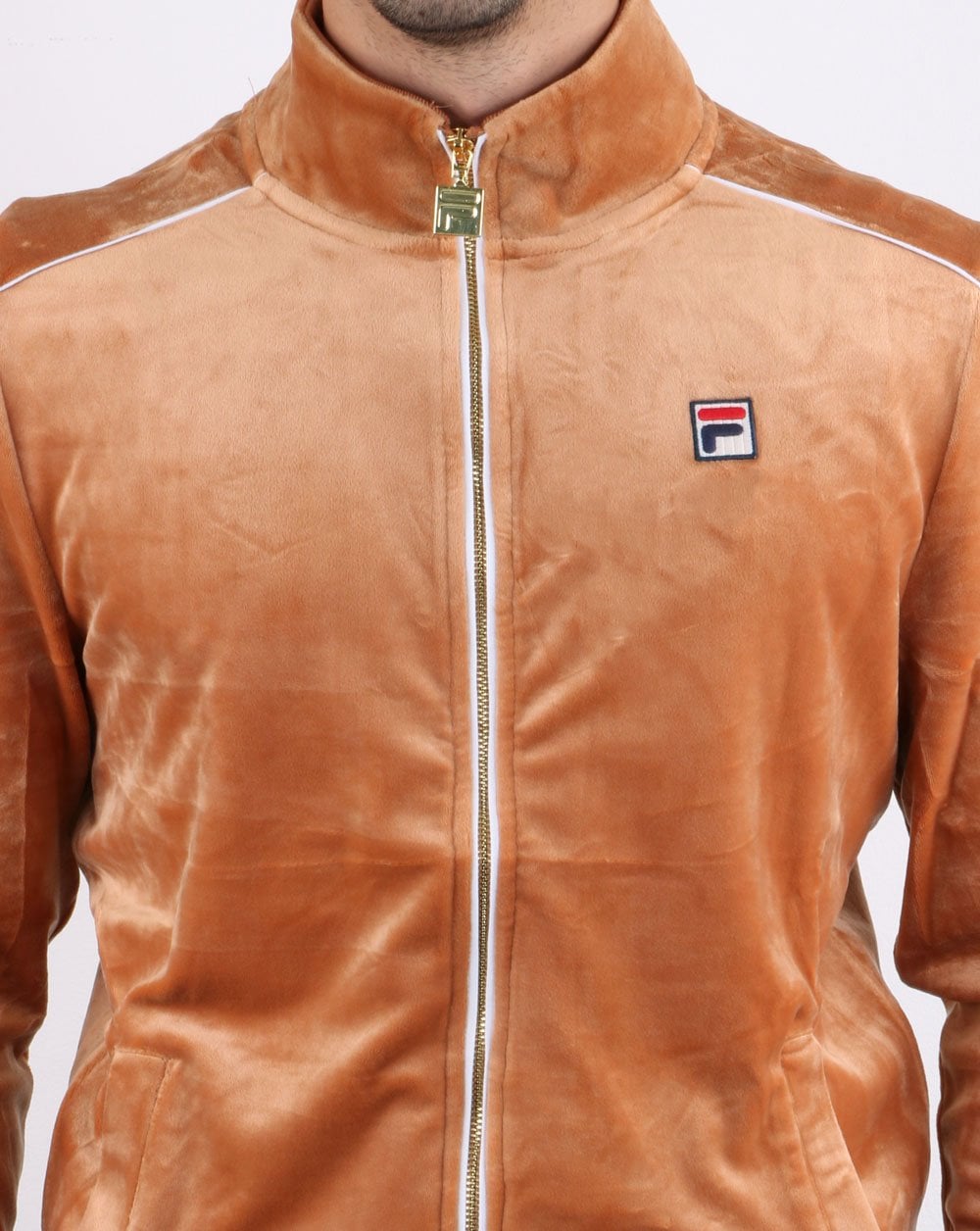 Fila Vintage Finest Velour Track Top Rostorange