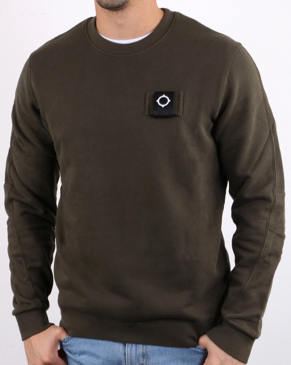 Ma.strum Training Crew Sweatshirt Dunkelkhaki