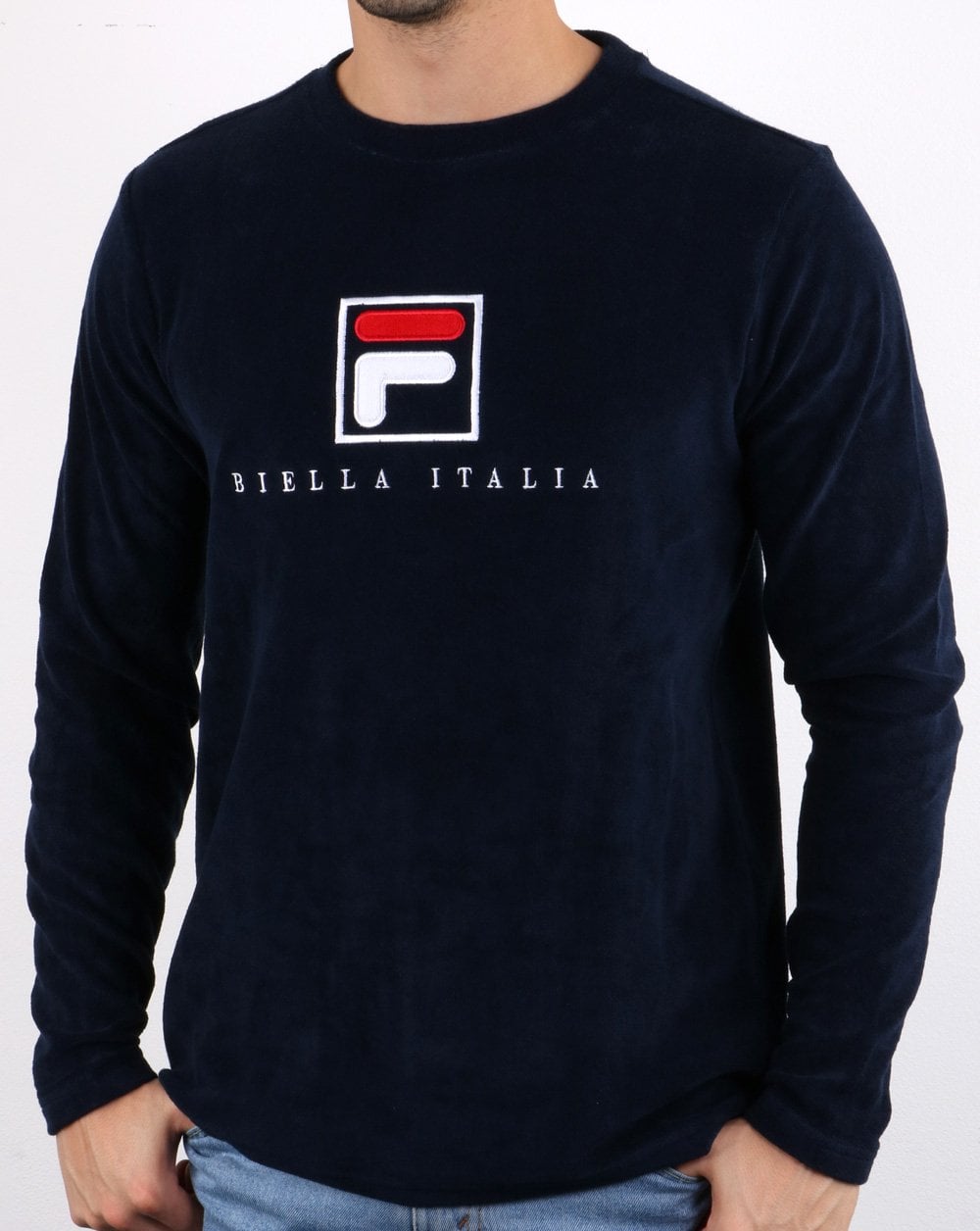 Fila Vintage Nicolo Towelling Sweatshirt Navy/white/red
