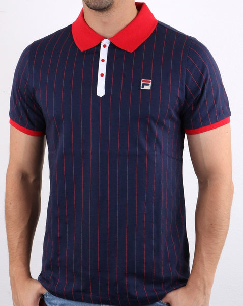 Fila Vintage Bb1 Polo Shirt Navy/white/red
