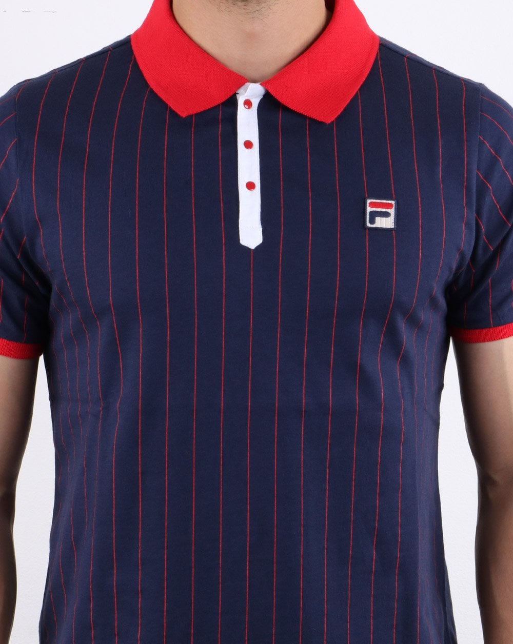 Fila Vintage Bb1 Poloshirt Marineblau/Weiß/Rot
