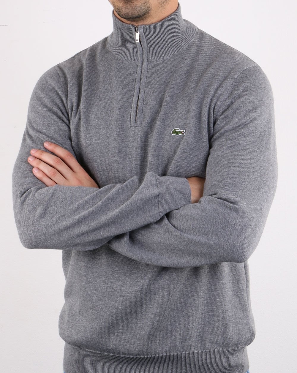 Lacoste Zip Jumper Top Grey