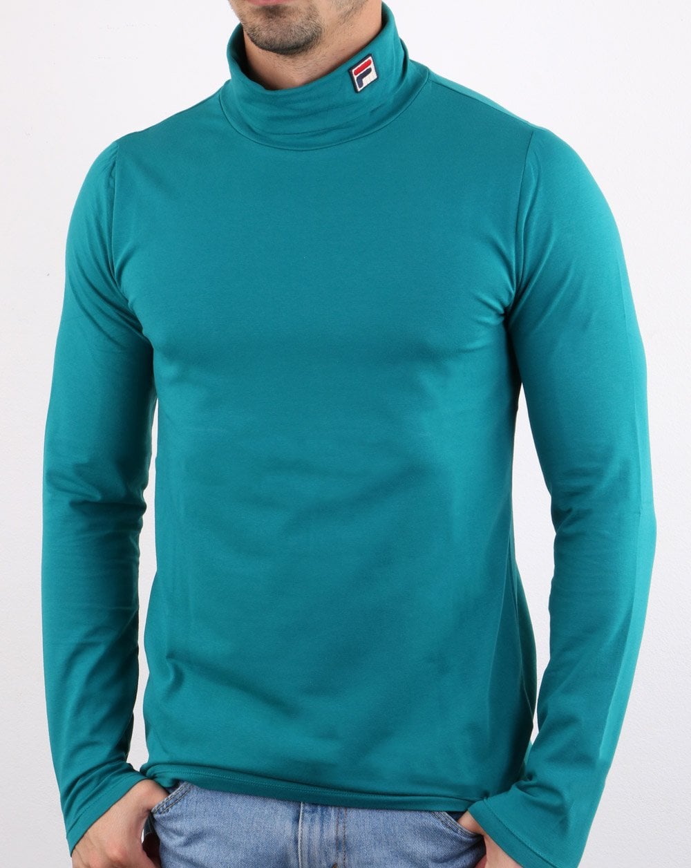Fila Vintage Rollkragenpullover in Blaugrün