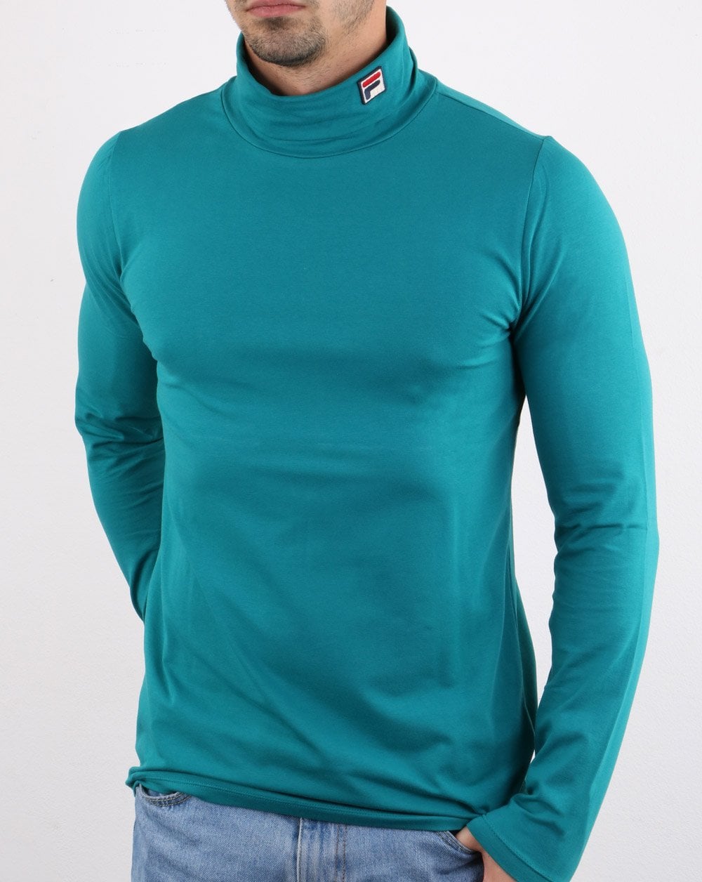 Fila Vintage Rollkragenpullover in Blaugrün
