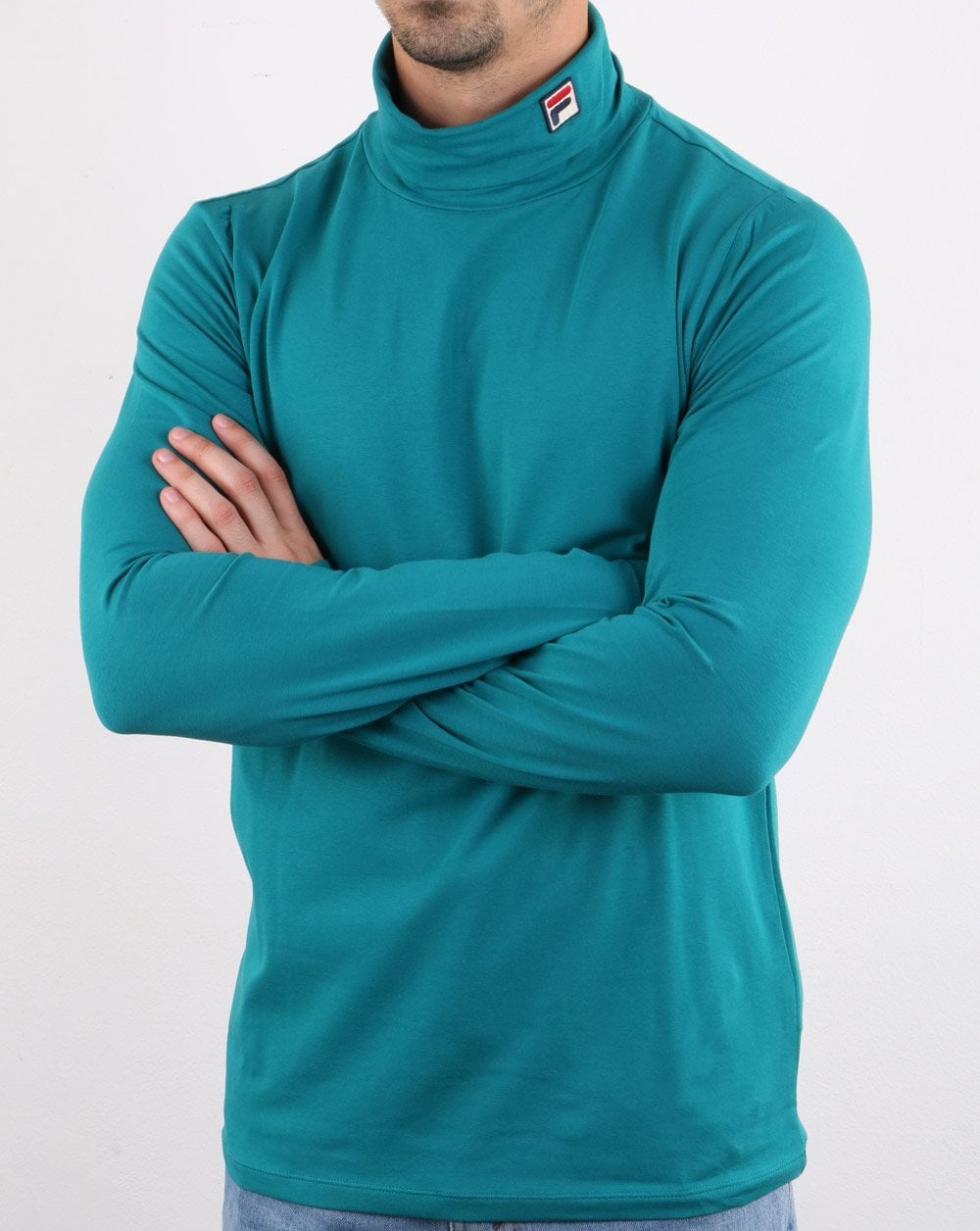 Fila Vintage Rollkragenpullover in Blaugrün
