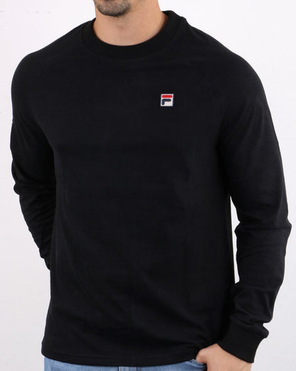 Fila Vintage Langarm-T-Shirt Schwarz