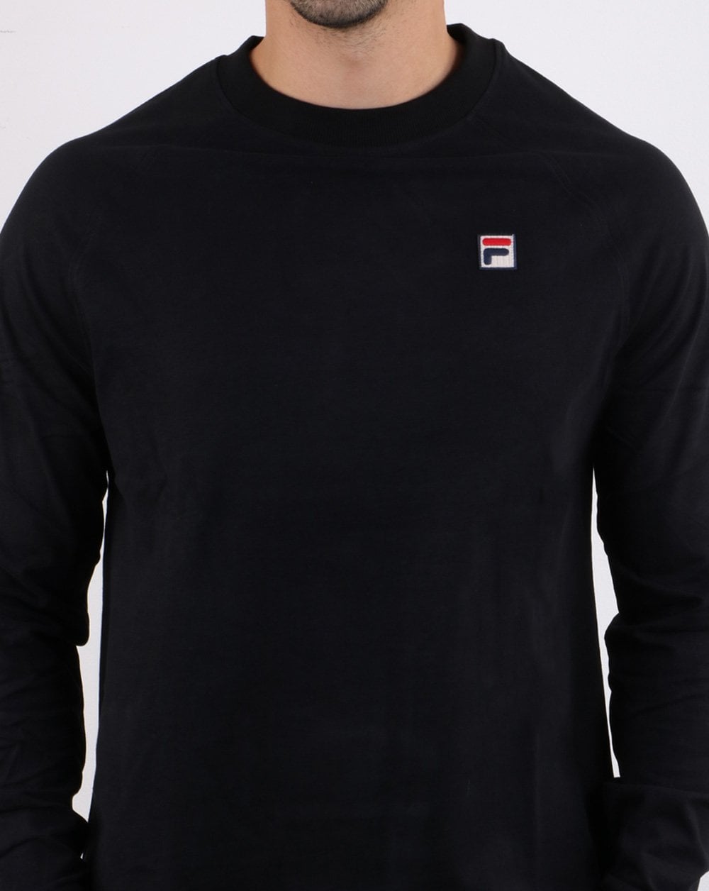 Fila Vintage Langarm-T-Shirt Schwarz