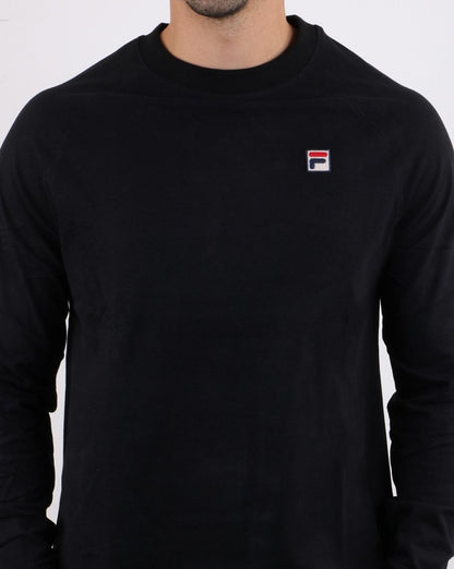 Fila Vintage Langarm-T-Shirt Schwarz