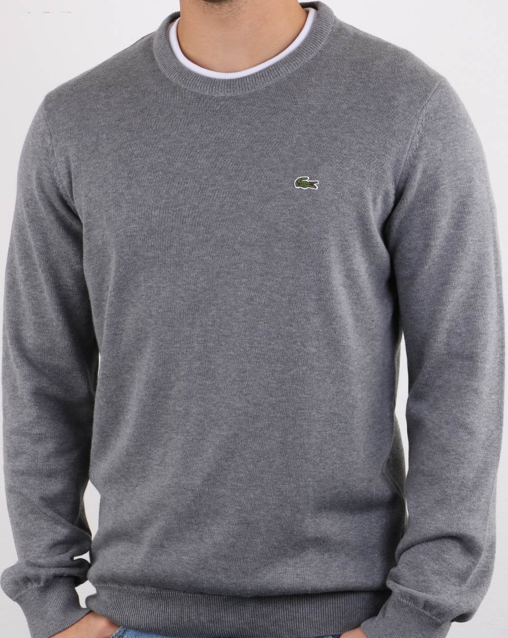 Lacoste Rundhalspullover Grau