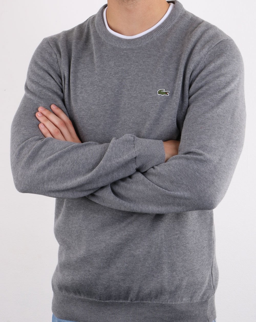 Lacoste Rundhalspullover Grau