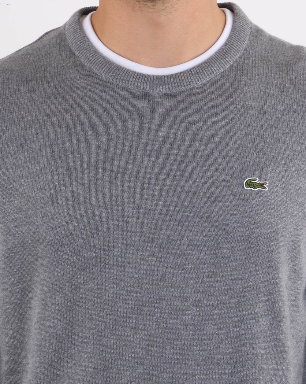 Lacoste Rundhalspullover Grau