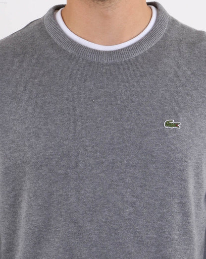 Lacoste Rundhalspullover Grau